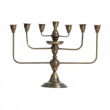 CANDLEHOLDER 7 ARMS METAL ANTIQUE BRASS - CANDLE HOLDERS, CANDLES
